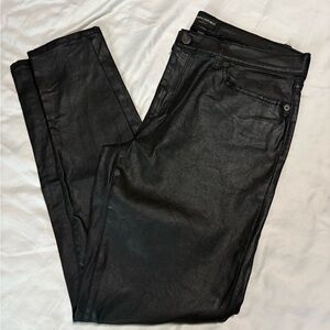 Banana Republic Glossy Black Skinny Jeans